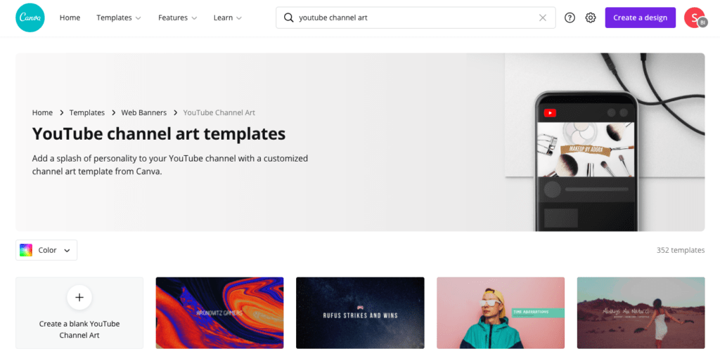 The Best Free Photo Editing Apps & Tools For Aesthetic Pictures Canva - Free YouTube Channel Art Templates