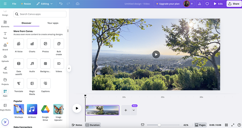 Add Music to Canva Video: Add Audio