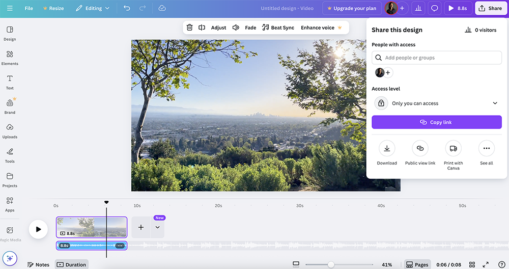 Add Music to Canva Video: Share and Export