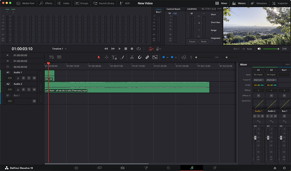 Add Music to DaVinci Resolve: Edit and Sync the Music to your Video using the Fairlight Panel
