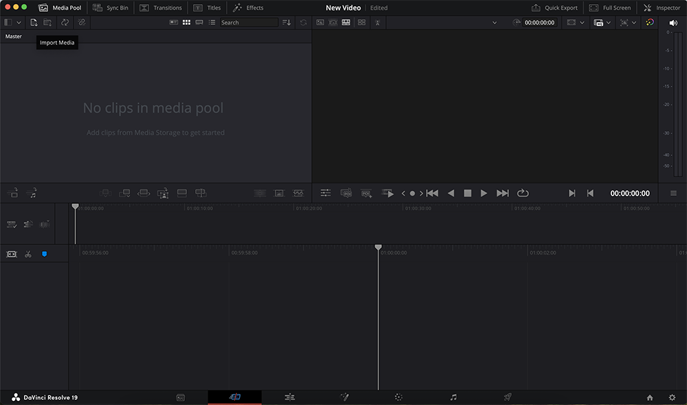 Add Music to DaVinci Resolve: Import Media