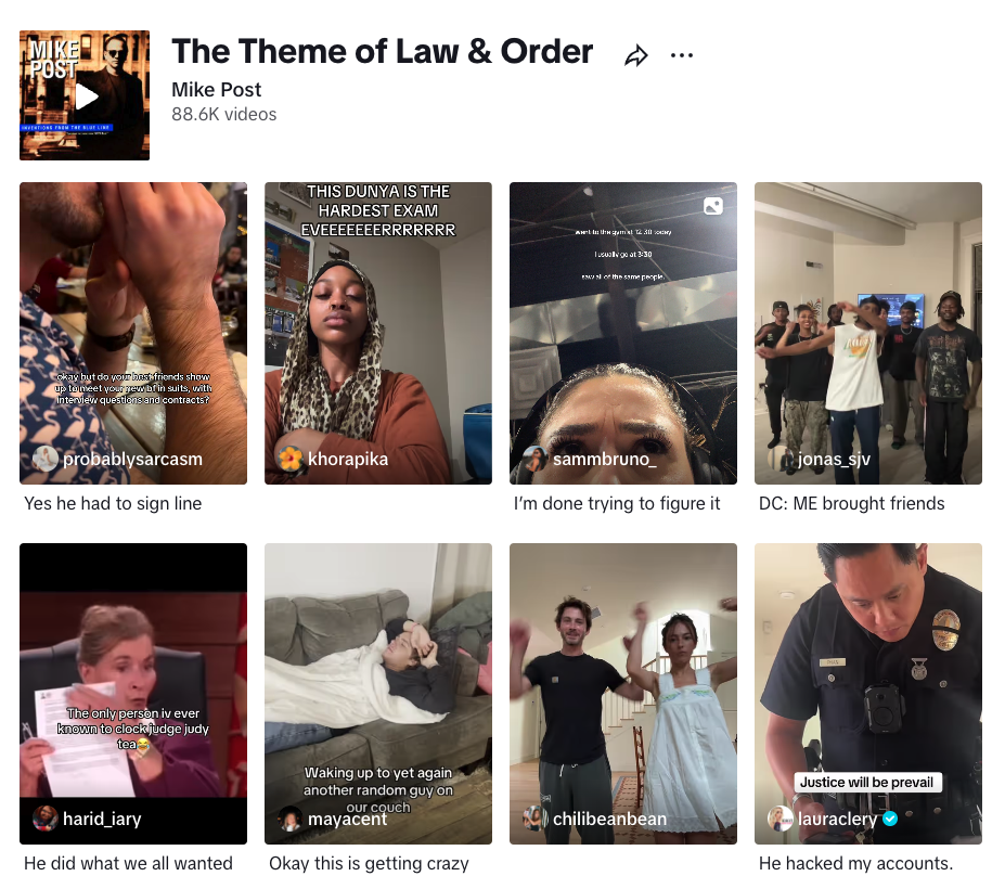 TikTok Case Study: The "Law & Order" Theme Song Trend